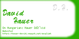 david hauer business card